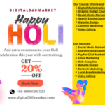 Holi special offer Flat 20% Off on All Courses at Digital360Market