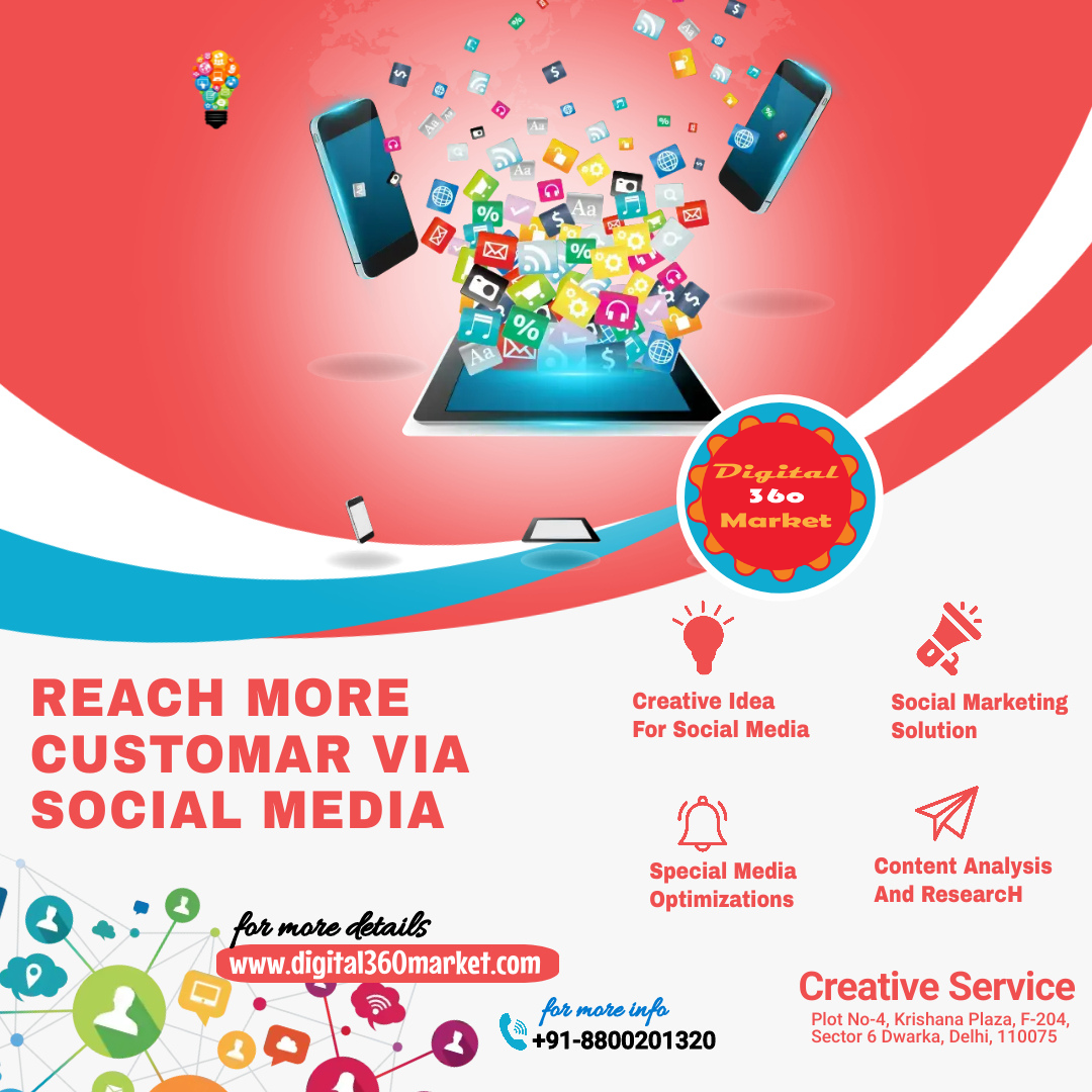 Reach more customers via Social Media Marketing.