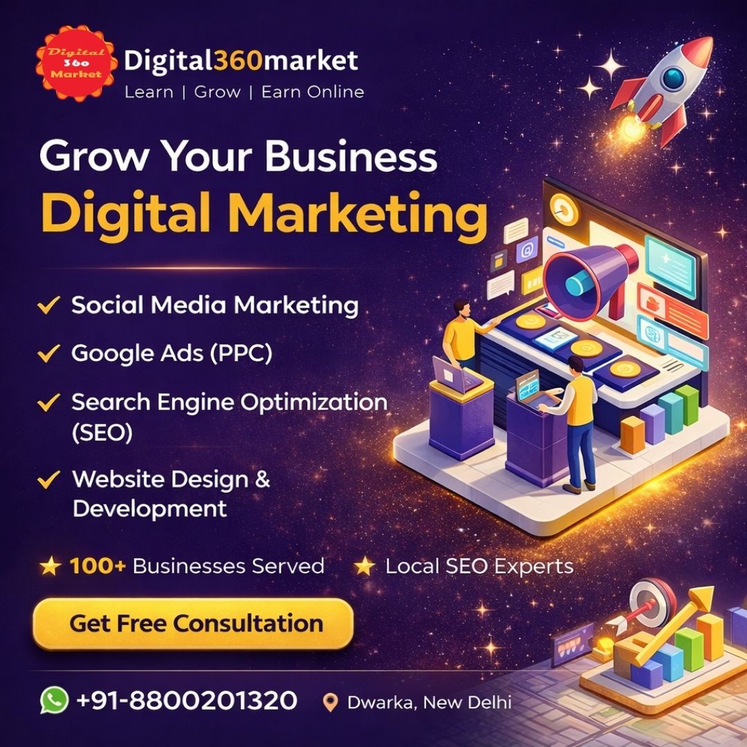 Digital Marketing Agency in Dwarka SEO, Google Ads & Social Media – Digital360Market