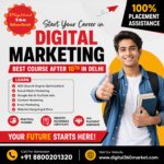 Digital Marketing Course After 10th in Delhi with 100% placement assistance by Digital 360 Market, covering SEO, social media marketing, Google Ads, content marketing, and website designing
